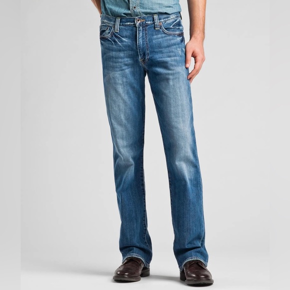 LUCKY BRAND Men’s‎ 361 Vintage Straight Blue Jeans Indian Wells 40x32 Whiskering - Picture 1 of 13